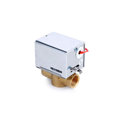 3/4 Inch Flare Connection Motorized Zone Valve 220VAC/24VAC For Chilled Water